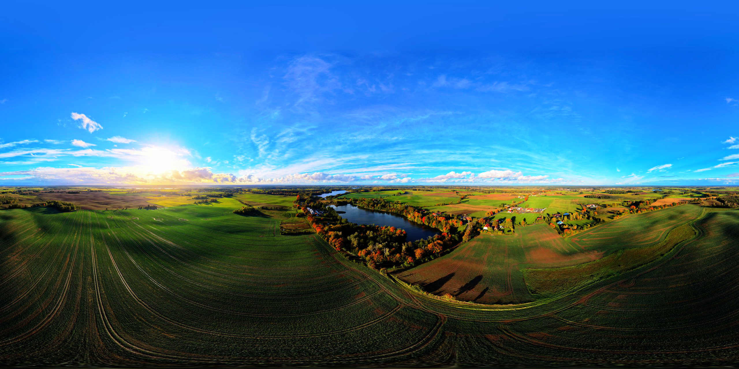 Panorama 360° Jezioro Krzywy Róg – Mazury